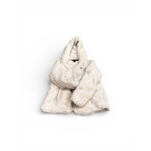 Tommy Hilfiger Teddy Sherpa Jacket Women’s Small Petite Hooded Full Zip Fleece